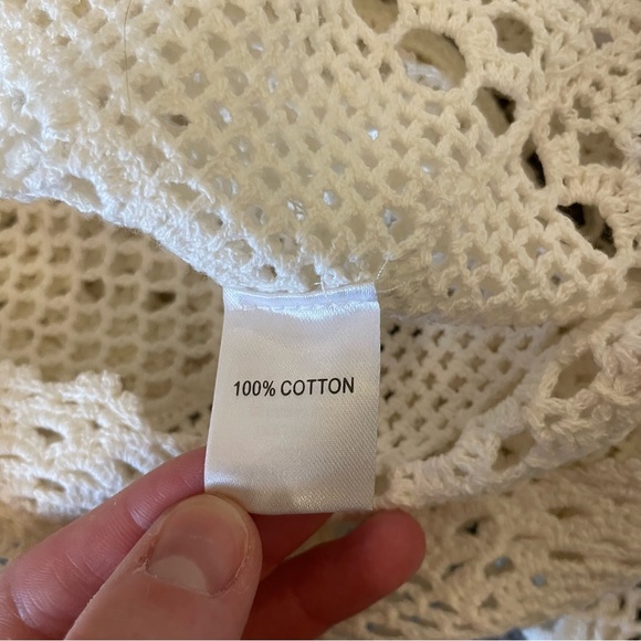 Rat & Boa White Crochet Resortwear Dress Medium - Picture 6 of 11
